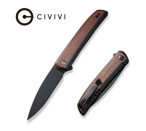Складной нож CIVIVI Savant сталь C14C28N, рукоять G10 черная с деревом