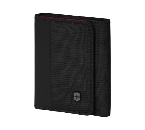 Бумажник VICTORINOX Travel Essentials Tri-Fold Wallet, чёрный, полиэстер, 9x2x10 см