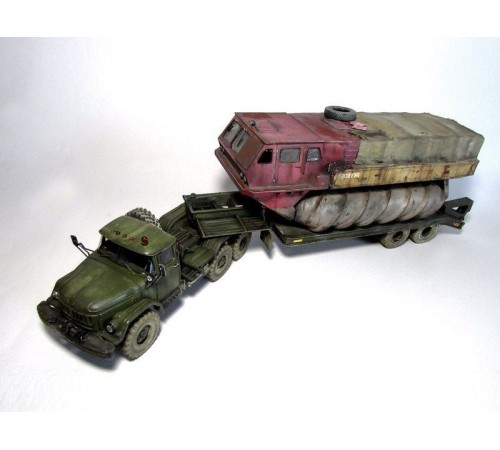 Сборная модель AVD Шнекороторный снегоболотоход ЗИЛ-4904, 1/43