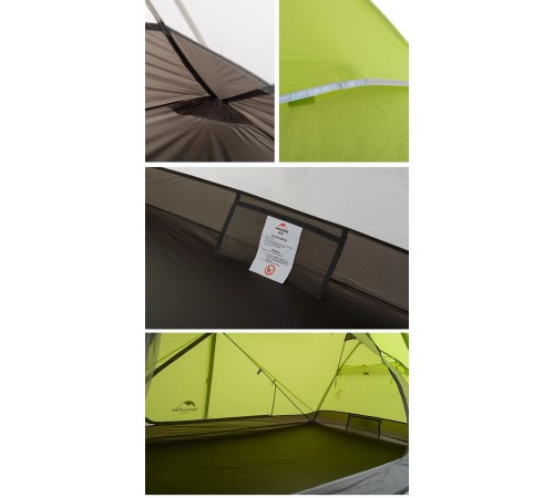 Палатка 2-местная Naturehike сверхлегкая Mongar NH17T007-M, 20D , светло-зеленый, 6927595708088