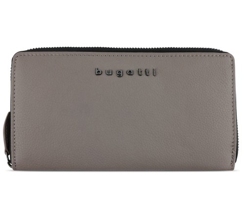 Кошелёк женский BUGATTI Bella, с RFID защитой, бежевый, воловья кожа/полиэстер, 19х2,5х10 см