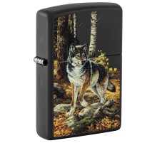 Зажигалка ZIPPO Linda Picken с покрытием Black Matte, латунь/сталь, черная, матовая, 38x13x57 мм