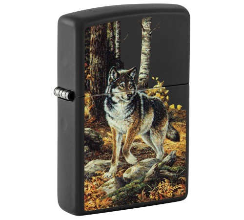 Зажигалка ZIPPO Linda Picken с покрытием Black Matte, латунь/сталь, черная, матовая, 38x13x57 мм