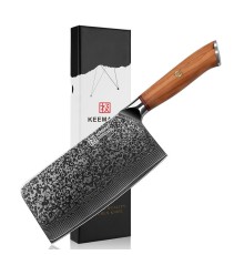Нож чоппер из дамасской стали Keemake 7 Inch Chopper Knife 67 Phoenix, бежевый