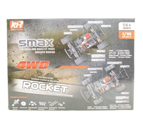 Радиоуправляемая багги Remo Hobby Dingo UPGRADE (красная) 4WD 2.4G 1/16 RTR