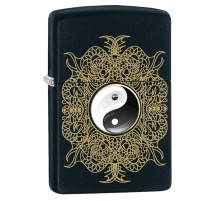 Зажигалка ZIPPO Classic с покрытием Black Matte, латунь/сталь, чёрная, матовая, 38x13x57 мм