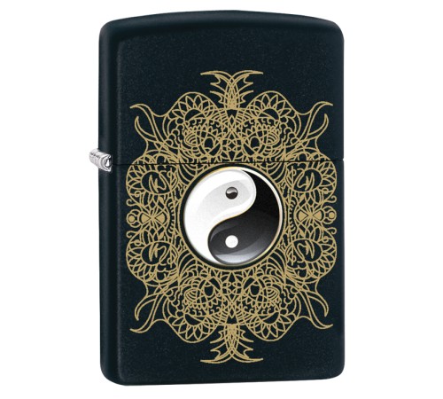 Зажигалка ZIPPO Classic с покрытием Black Matte, латунь/сталь, чёрная, матовая, 38x13x57 мм