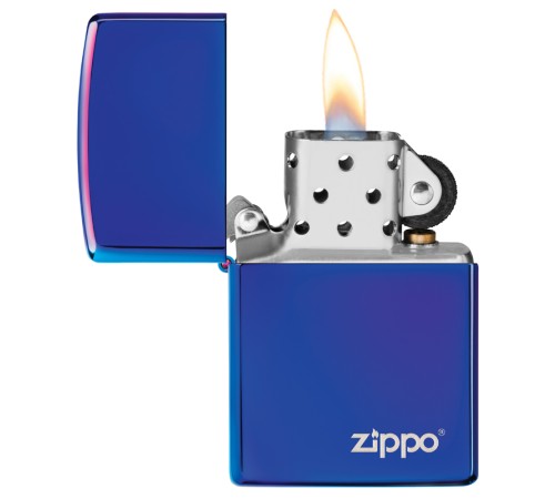 Зажигалка ZIPPO Classic с покрытием High Polish Indigo, латунь/сталь, синяя, глянцевая, 38x13x57 мм