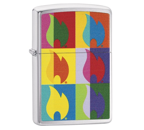 Зажигалка ZIPPO Classic с покрытием Brushed Chrome, латунь/сталь, серебристая, матовая, 36x12x56 мм