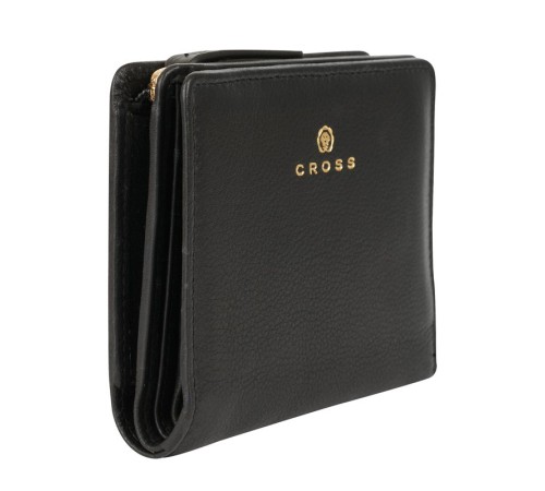 Кошелёк Cross Monaco Black, кожа наппа, гладкая, цвет чёрный, 11 x 9 x 2,5 см