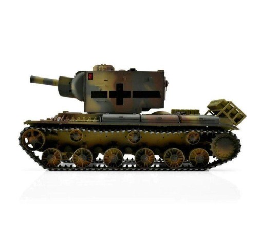 Радиоуправляемый танк Torro KV-2 1/16 откат ствола (для ИК боя), камуфляж V3.0 2.4G RTR