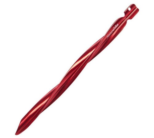 Колышки  Naturehike NH17D024-D спиральный алюминиевый  25см L (4шт) красный, 6927595723340