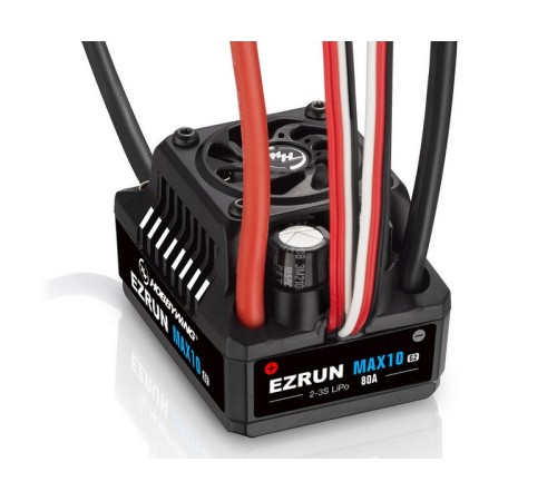 Бесколлекторный регулятор Hobbywing EZRUN MAX10 G2-80A (80A-520A, 1/10) влагозащищённый