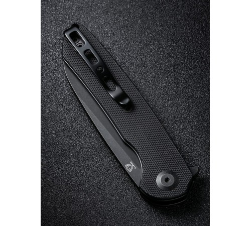 Складной нож SENCUT Kyril 9Cr18MoV Steel Black Stonewashed Handle G10 Black