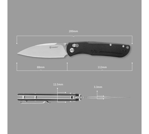 Нож складной Ganzo G771-BK черный