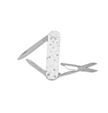Нож-брелок VICTORINOX Bethel White, коллекционный, 74 мм, 4 функции, рукоять из натурального камня