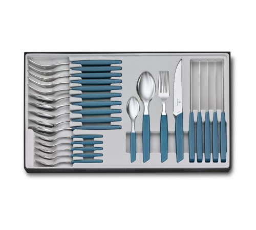 Набор из 24 столовых принадлежностей VICTORINOX Swiss Modern: 6 ножей для стейка, 6 вилок, 12 ложек