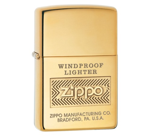 Зажигалка ZIPPO Classic с покрытием High Polish Brass, латунь/сталь, золотистая, 38x13x57 мм