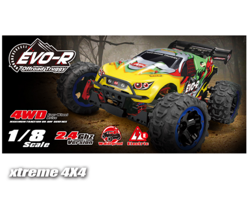 Радиоуправляемая трагги Remo Hobby EVO-R TWINS MOTOR (зеленая) 4WD 2.4G 1/8 RTR