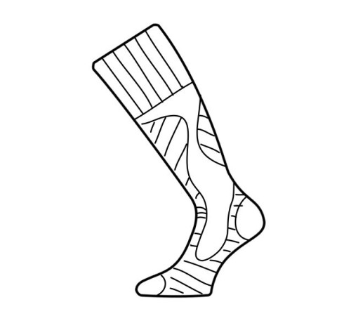 Носки Lasting SWH 906, wool+polyamide, серые с рисунком, размер XL, SWH906-XL