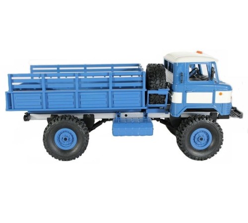 Радиоуправляемая машина MN MODEL ГАЗ-66 грузовая (синяя) 4WD 2.4G 1/16 RTR