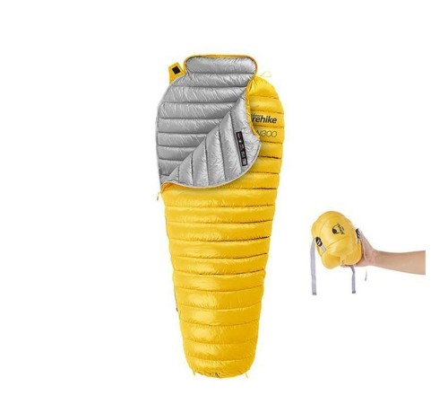 Мешок спальный Naturehike CW300 NH18S300-D из гусинного пуха голубой, 6927595761373