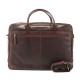 Сумка KLONDIKE DIGGER «Carl», натуральная кожа в темно-коричневом цвете, 42 x 30 x 9 см