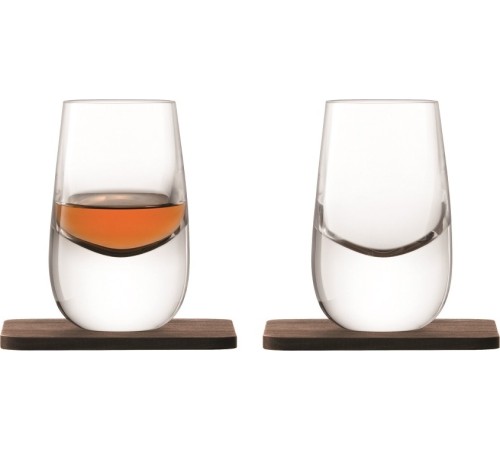 Набор стопок на подставках Lsa International Whisky, 80 мл, 2 шт.