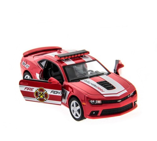 Машина Kinsmart 1:38 Chevrolet Camaro 2014 (Police/Fire) инерция (1/12шт.) б/к