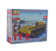 Сборная модель AVD Гусеничный транспортёр-снегоболотоход (ГТ-С), 1954 г., 1/43