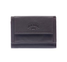 Мини-бумажник KLONDIKE Claim, натуральная кожа в коричневом цвете, 10,5 х 2 х 7,5 см