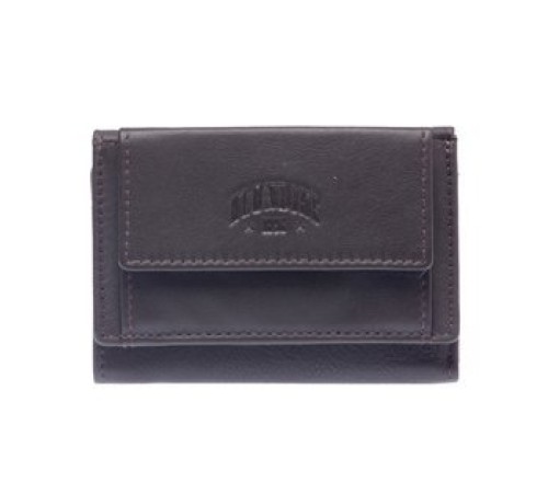 Мини-бумажник KLONDIKE Claim, натуральная кожа в коричневом цвете, 10,5 х 2 х 7,5 см