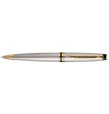 Шариковая ручка Waterman Expert Stainless Steal GT. Корпус - лак, детали дизайна: позолота 23К