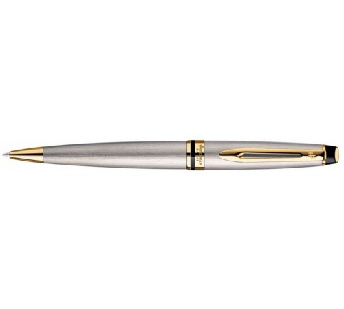 Шариковая ручка Waterman Expert Stainless Steal GT. Корпус - лак, детали дизайна: позолота 23К