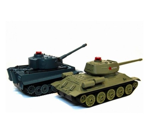 Р/У танковый бой Huan Qi Т-34 и Tiger 1:32 2.4G (два танка, з/у, акк)