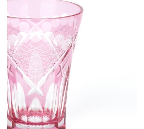 Стакан TAJIMA GLASS Хризантема и веер 240 мл, золотисто-красный