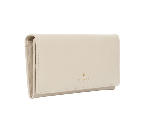 Кошелёк Cross Monaco Ivory, кожа наппа, гладкая, цвет 