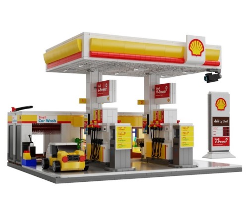 Конструктор CaDA автозаправочная станция Shell (1309 деталей)