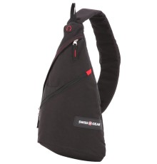 Рюкзак SWISSGEAR с одним плечевым ремнем, черный/красный, 25x15x45 см, 7 л