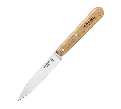 Нож для чистки овощей Opinel №112, деревянная рукоять, нержавеющая сталь, блистер, 001913