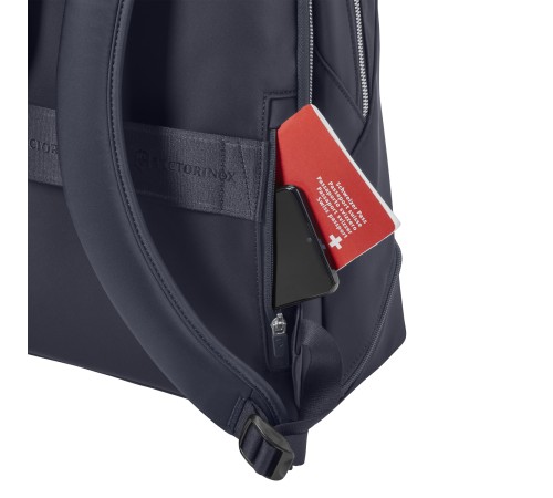 Рюкзак VICTORINOX Victoria Signature Deluxe Backpack, синий, нейлон/кожа, 32x18x39 см