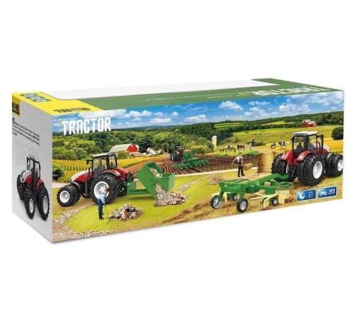 Р/У фермерский трактор Korody с зерновой сеялкой, широкие колеса 1/24 2.4G 6CH RTR