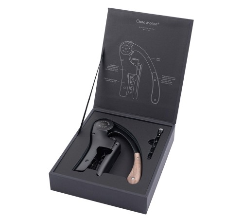 Штопор для вина рычажный L'Atelier du Vin Oeno Motion Wood & Black