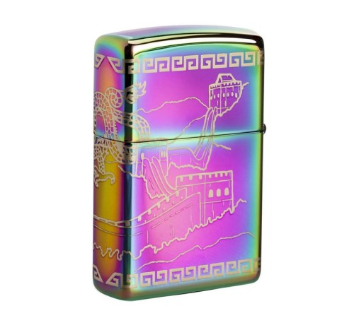 Зажигалка ZIPPO Classic с покрытием Multi Color, латунь/сталь, разноцветная, глянцевая, 38x13x57 мм