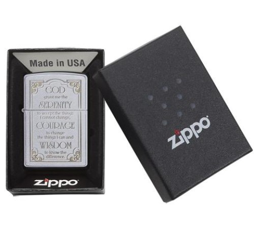 Зажигалка ZIPPO Classic с покрытием Satin Chrome™, латунь/сталь, серебристая, матовая, 38x13x57 мм