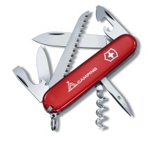 Нож перочинный VICTORINOX Camper, 91 мм, 13 функций, красный, с логотипом 