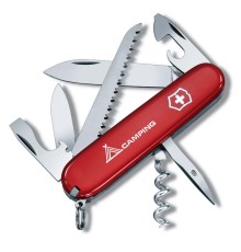 Нож перочинный VICTORINOX Camper, 91 мм, 13 функций, красный, с логотипом 