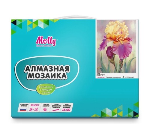 Алмазная мозаика 15х20 ИРИС (15 цветов)