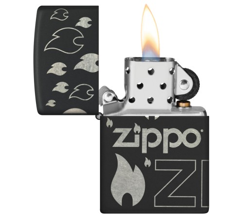 Зажигалка ZIPPO Classic с покрытием Black Matte, латунь/сталь, черная, матовая, 38x13x57 мм