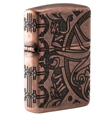 Зажигалка ZIPPO Armor™ с покрытием Antique Copper™, латунь/сталь, медная, матовая, 38x13x57 мм